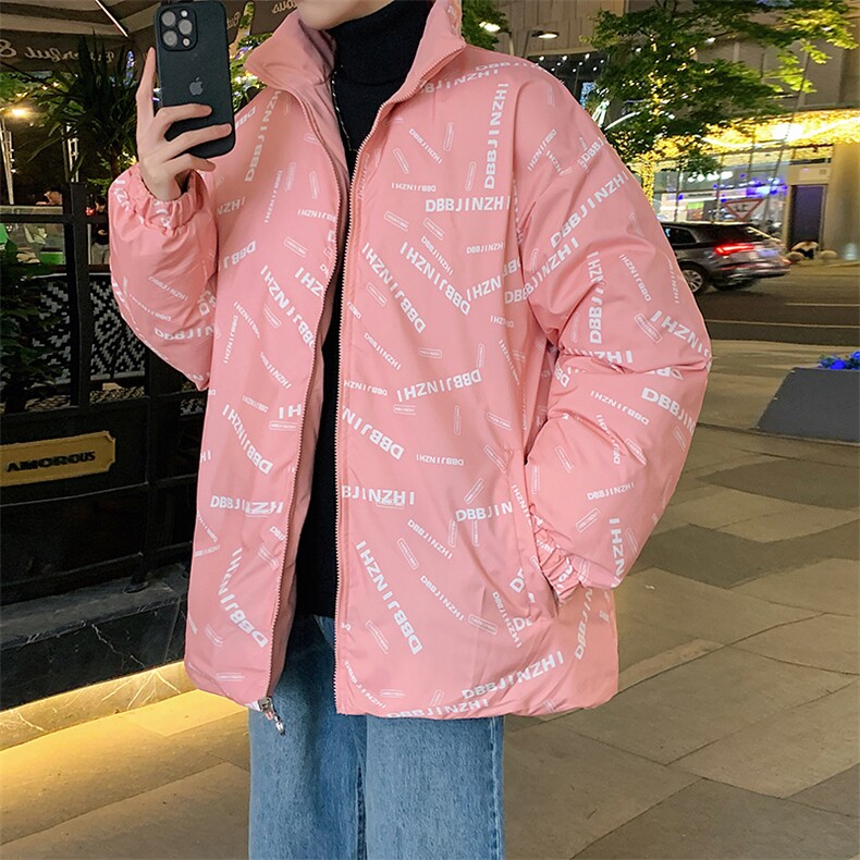 秋冬新款羽绒棉衣男加厚保暖双面穿夹克外套棉衣P65,男装棉衣,星座217-4