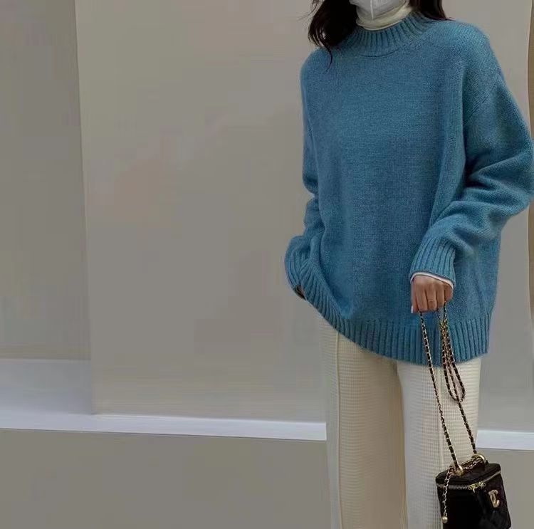 2024秋冬新款羊毛女士半高领羊毛衫,女装羊毛衫,胜酷羊绒