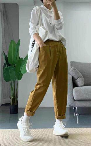 秋装百搭休闲裤，女装休闲裤，左村