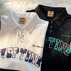 polo领短袖t恤夏季美式复古毛巾绣字母TG56P33，男装Polo衫，星座1116-2