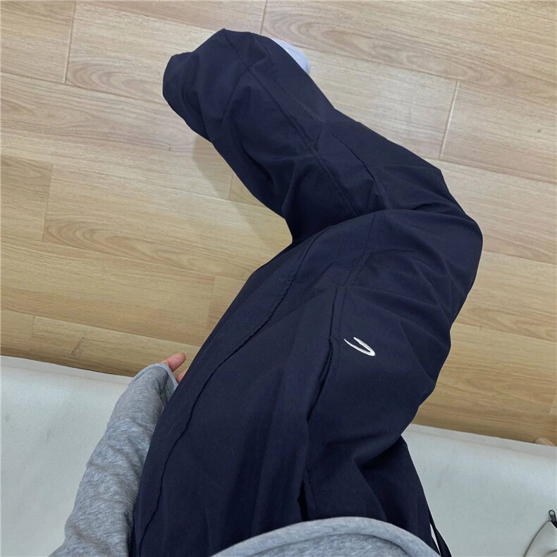 美式复古阔腿工装裤女秋冬加厚休闲直筒运动裤WLK1422-P36加绒43,男装工装外套,星座1008