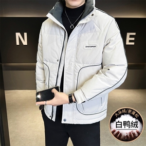 M838-P165 标50%白鸭绒男士2025冬季羽绒服时尚潮流立领夹克图片