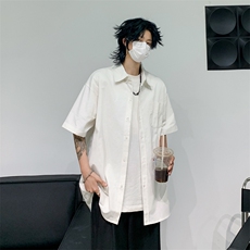 衬衫男士短袖韩版潮流文艺帅气百搭夏季2024新款ins外套CY739-P31，男装衬衫，星座412-3