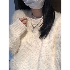 现货海马毛软糯毛衣男女针织秋冬外套五公分长毛QM2290-P55，男装针织衫/毛衣，星座1008-1