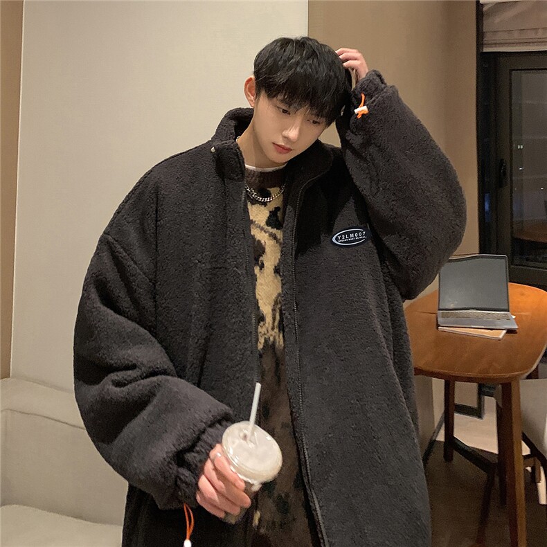 1港风外景冬季宽松百搭羊羔毛大码M-5XL棉衣男外套8727P105控149,男装棉衣,星座226-2