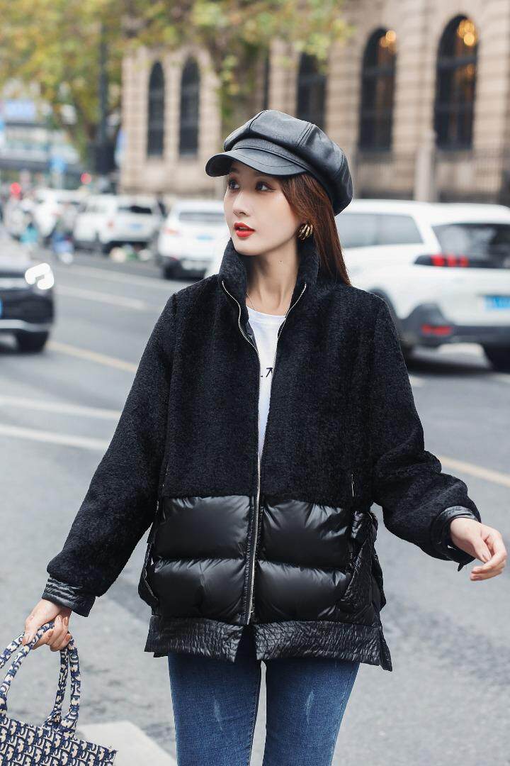 冬款皮毛一体拼羽绒，其它，倾爽