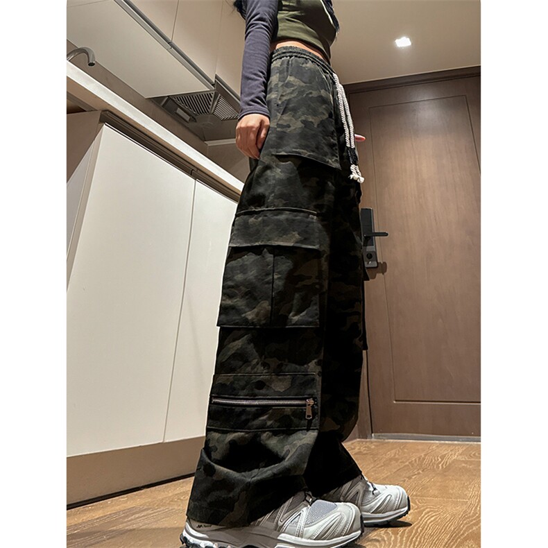 迷彩工装裤C5373-TP65控价88春季新品女宽松大口袋休闲裤,男装休闲裤,电商A102-1