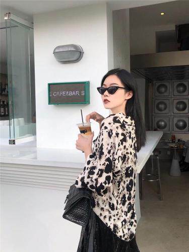 秋季豹纹衬衣，其它，欧佩琳