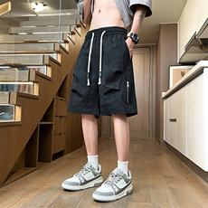 美式无影墙工装短裤男夏季宽松直筒中裤休闲五分裤A436-1505-P35，男装牛仔裤，电商A436