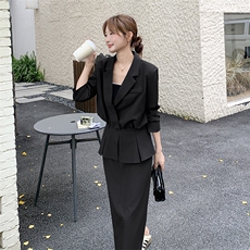 秋装新款设计感韩系西装半裙套装F665-P165-K248，女装套装/套裙，2C255