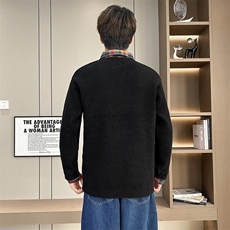 【抖音得物】2025秋季时尚毛衣针织衫polo领男士长袖，男装Polo衫，电商A113