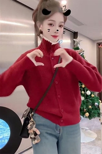 甜美通勤休闲日常长袖开衫图片