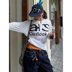 网图美式复古亚麻速干亨利领长袖t恤男女夏季新款潮牌休闲特P33，男装T恤，电商C306-1