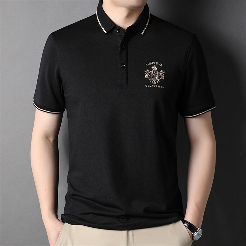 POLO衫夏季翻领短袖男纯色中年男士商务休闲潮流上衣SFT3121-P63,男装Polo衫,星座1105-3
