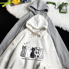 WY2100-P35加绒款-P40纯棉连帽卫衣男大码运动帽衫宽松薄，男装卫衣，电商A040