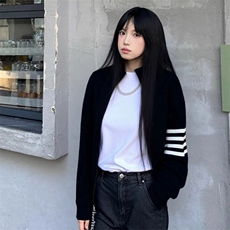 重磅秋冬北极绒开衫毛衣美式复古休闲慵懒风男女立领针织衫外套，男装针织衫/毛衣，电商A486-1
