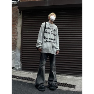 情侣款美式复古软糯仿貂毛针织衫男女慵懒风秋冬上衣MY9177-P52图片
