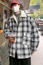 冬羊羔绒加厚棉服男宽松羊羔毛外套情侣棉衣M6512P120控158起，男装棉衣，电商A157