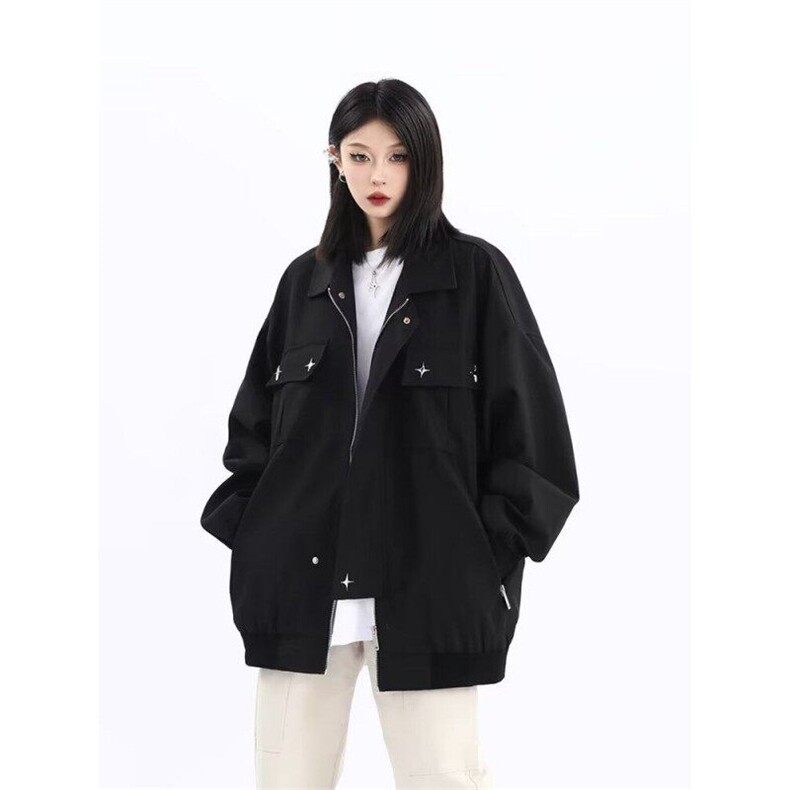 网络图现货美式高街小众宽松正肩街头文化潮流休闲夹克RW158-P70图片