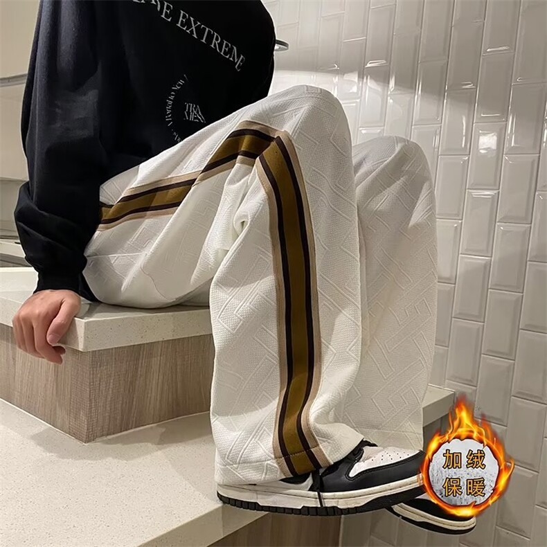 男秋季新款港风加绒加厚休闲裤G3309P38,男装休闲裤,星座1116-2