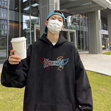 23/秋季360G麂皮绒印花宽松休闲连帽卫衣JWY3261P50控69，男装卫衣，电商B370