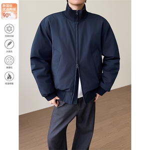 90白鸭绒飞行夹克冬季短款美式羽绒服外套男 5D1143-TP109不图片