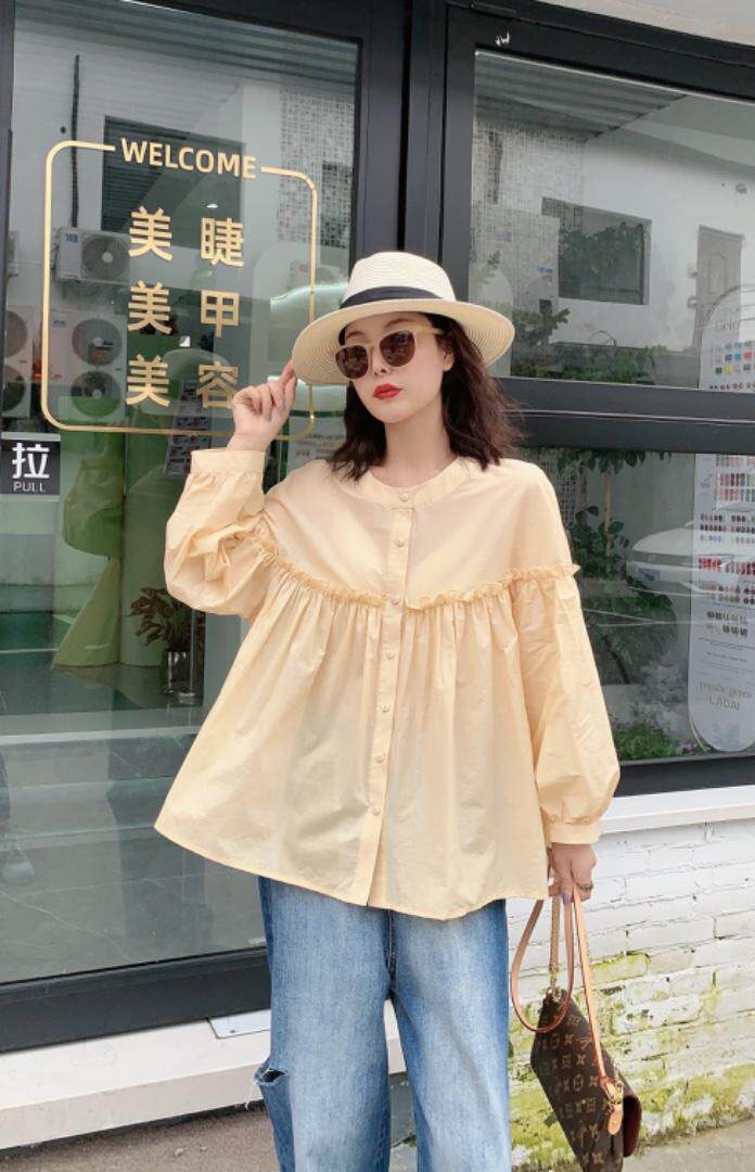 现货九分袖衬衫，女装衬衫，依纤