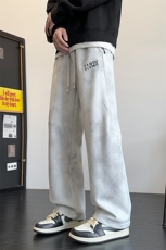 脏脏布2026秋季潮牌美式宽松直筒阔腿休闲针织长裤A436-837-P38，男装休闲裤，电商A436