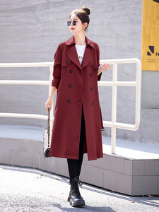 高端英伦风宽松显瘦灰色风衣女2024春秋新款洋气网红长款大衣外套图片