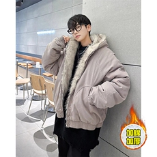 现货高品质美式高街冬季重磅硬挺短款座山雕毛领棉衣男女加厚外套，男装棉衣，电商A486