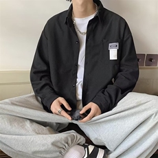 华夫格长袖衬衫男加肥加大码潮C5523P35，男装衬衫，星座1116-2