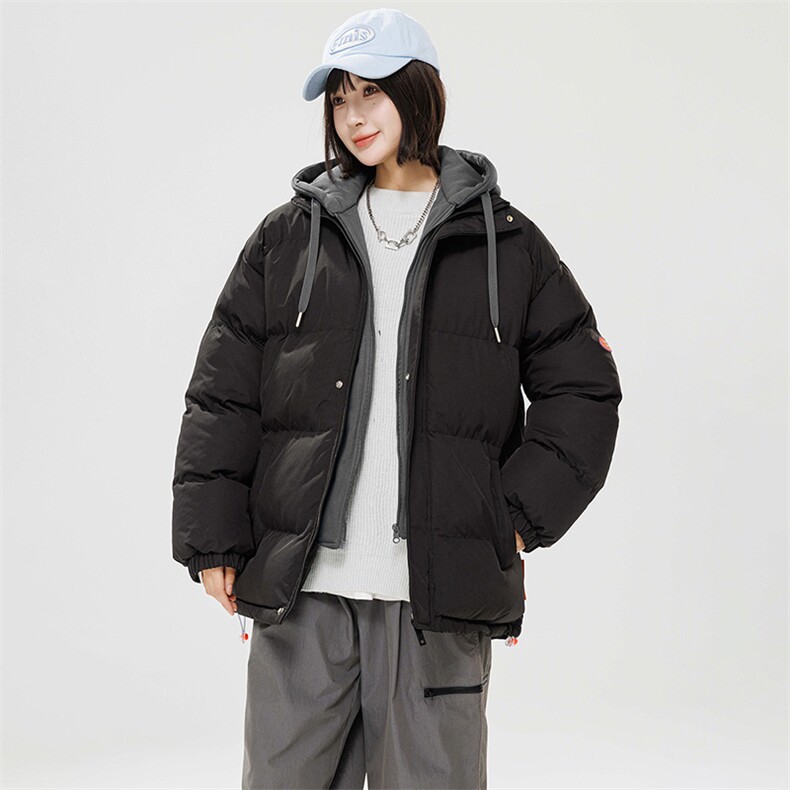 2025冬季新款港风棉衣男女情侣假两件宽松连帽加厚棉服潮WT08-P60,男装棉衣,星座1402-1