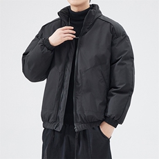 现货冬季美式休闲加厚雪山外套夹克立领纯色三防户外工装棉服，男装夹克，电商A443
