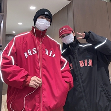 港风新品反光宽松男士棉衣韩版百搭情侣棉服冬装外套G1030P118，男装棉衣，电商A339