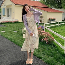 今年流行漂亮裙碎花吊带裙2025新款女开春穿搭夏日多巴胺，女装连衣裙，浙宝176（原073）
