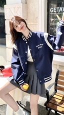 学院风宽松减龄棒球服外套女2025春秋季新款韩版休闲显瘦夹克上衣，女装短外套，2C259