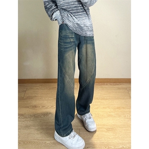 A178  秋冬季新款美式休闲牛仔裤男直筒宽松Q88  P48限价68图片