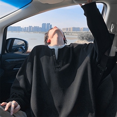 特批P40无差价秋季420g重磅潮流假两件华棉亨利领大码卫衣男W5419，男装卫衣，电商A001