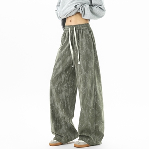 春季新款美式扎染灯芯绒设计感百搭休闲裤B315-K25851-特p35控68图片