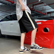 夏季休闲短裤男ins潮牌纯色简约撞色拼接GK72P25，男装休闲裤，星座1116-2