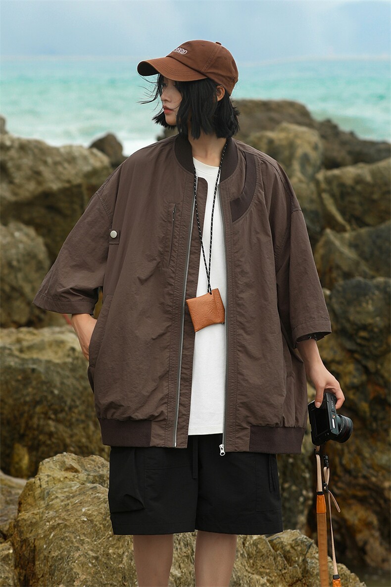露营海电商A188-DW3301-TP68100锦纶夏宽松短袖T恤衬衫控114,男装衬衫,电商A188