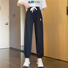 酷丝棉250g秋季新款宽松哈伦束脚休闲裤女K110-P45，男装休闲裤，星座911-2(原星座613-2）