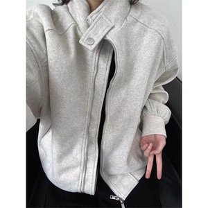 有货 潮牌立领运动美式街头夹克男女复古情侣外套设计感LW144-P73图片