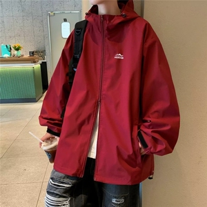 山系冲锋衣外套男秋季休闲爬山户外防风宽松工装连帽夹克 W9271图片