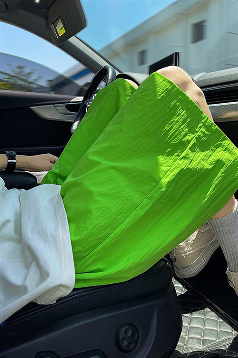 8XL-M多巴胺短裤男款夏季冰丝薄款休闲透气五分裤沙滩DK26004P25,男装休闲裤,电商B312