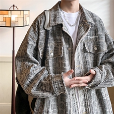 2024牛仔夹克秋装港风宽松水洗牛仔外套JK9004-P88-控价128，男装夹克，电商A132（原电商B245）