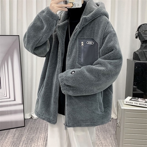 冬装青少年加绒加厚棉衣港风休闲羊羔绒外套男女 915-P105控价138图片