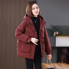 2025年冬季新款简约大码显瘦棉服现货，女装棉衣/棉服，婷思杰（原婷想服饰）