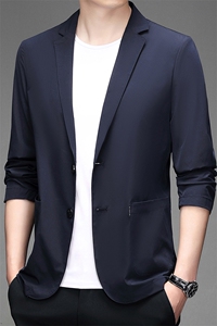 秋季新款西装男西服简约外套西服商务休闲小西装单西图片