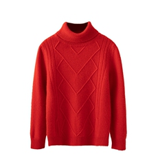 2024秋冬新款童装35%山羊绒7针爱心高反领羊绒衫，童装儿童羊绒衫，旭泰羊绒